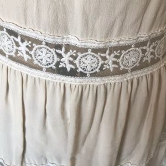 Altar'd State White  tiered Sundress with lace - Picture 4 of 4